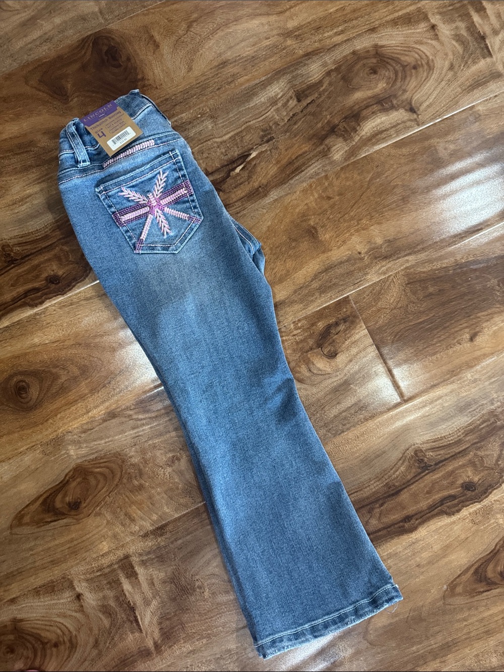 Lincoln outfitters jeans pink stitch work /design NWT’s
